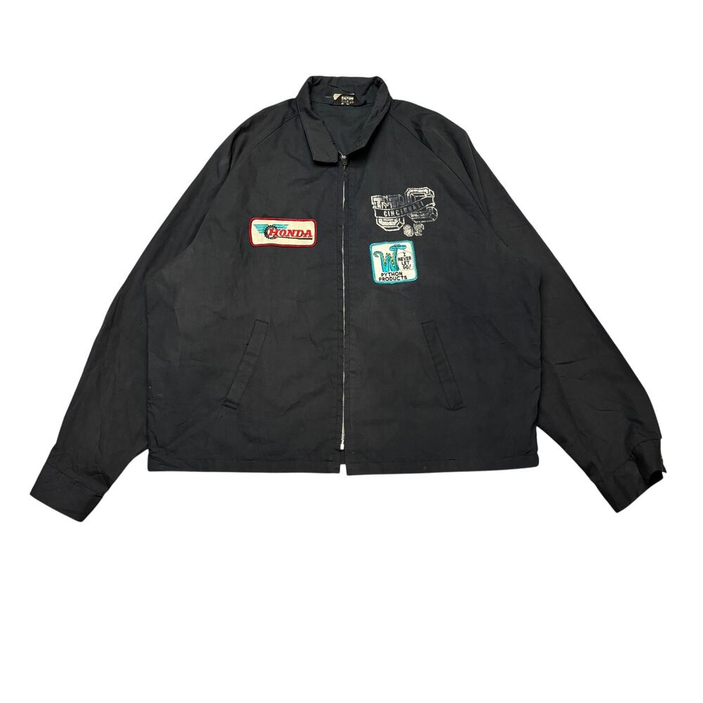 Vintage 60s Sir Jac Norton Honda Motorcycle Jacket 26x26 U Cincinnatti Patches